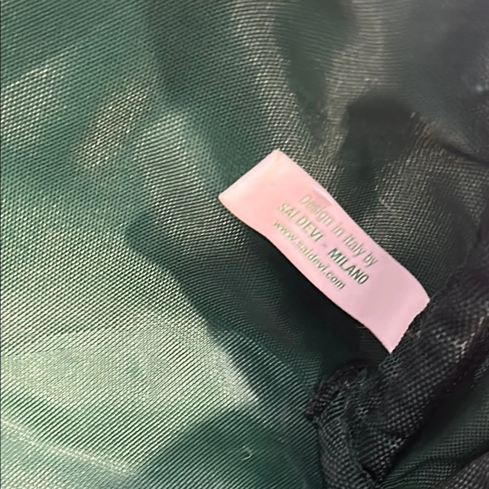 Mario Badescu Green Velvet Bag with Gold Dots Bundled with MakeUp Sponges Travel
